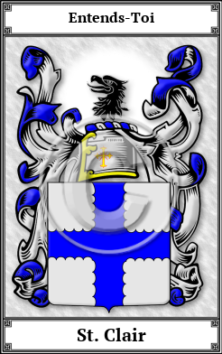 St. Clair Family Crest Download (JPG)  Book Plated - 150 DPI